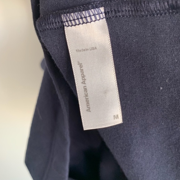 American Apparel navy blue deep V mesh dress - Picture 5 of 6